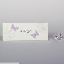 Schmetterlinge Violett 86-3 Tischkarte