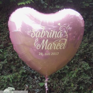 Herzballon  rosa 86 x 77 cm