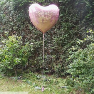 Herzballon  rosa 86 x 77 cm